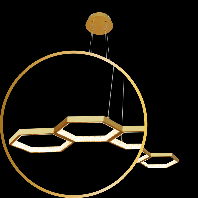 Pendente Led Dourado Espiral