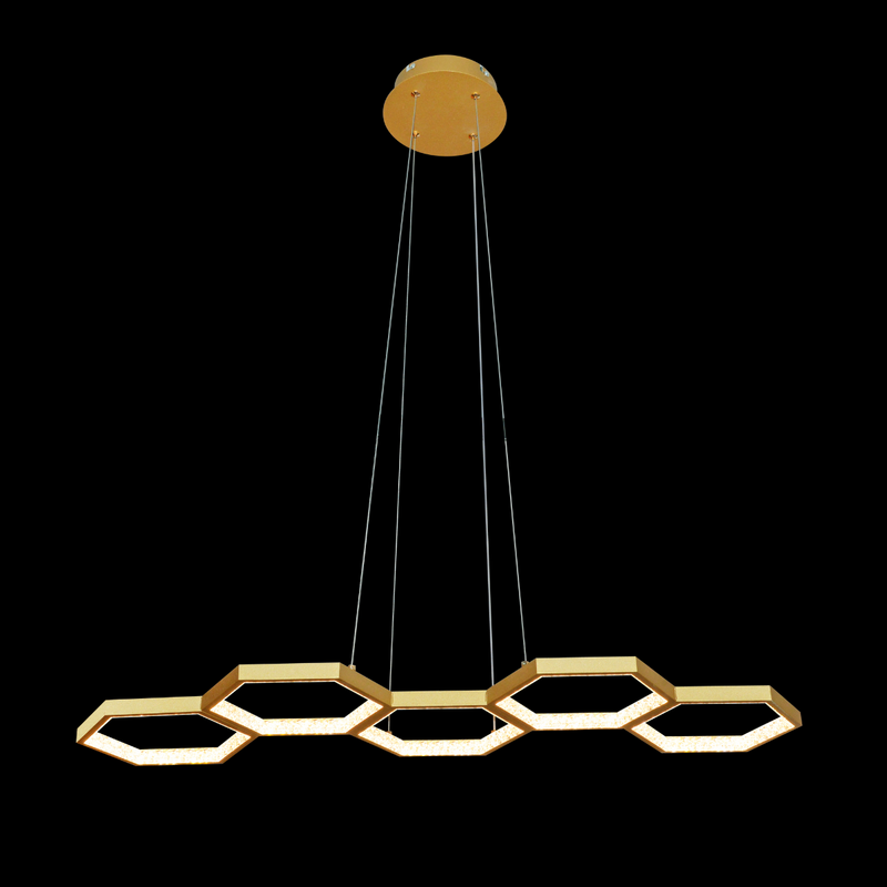 Pendente Led Dourado Espiral